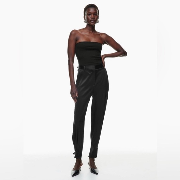 Aritzia Pants - Aritzia Babaton Refined Satin Black Cargo Pant NWOT